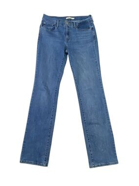 Levi's 505 Straight Leg Jeans Women's 8L Blue Mid Rise Casual Stretch Denim